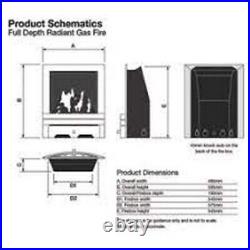 Focal Point Lulworth Stainless Steel Rotary Control Inset Gas Multiflue Fire