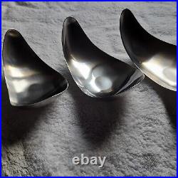 Georg jensen leaf bowl set brushed stainless steel