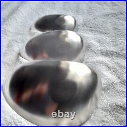 Georg jensen leaf bowl set brushed stainless steel