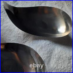 Georg jensen leaf bowl set brushed stainless steel