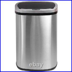 GlamHaus Automatic Sensor Bin Brushed Stainless Steel Touchless Waste Dustbin