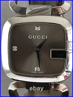 Gucci Ladies Analogue Diamonds Set Stainless Steel Bracelet Watch YA125401