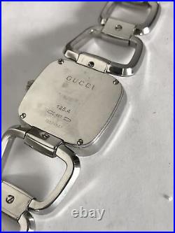 Gucci Ladies Analogue Diamonds Set Stainless Steel Bracelet Watch YA125401