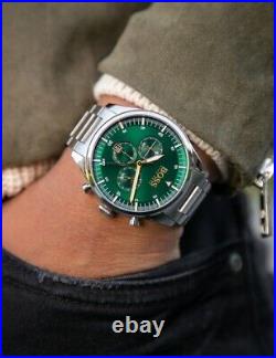 HUGO BOSS Watch HB1513868 Pioneer Green Dial Men's Watch 2 YR WARRANTY