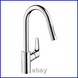 Hansgrohe Focus M41 kitchen mixer pull-out spout brushed stainless steel