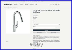 Hansgrohe Focus M41 kitchen mixer pull-out spout brushed stainless steel