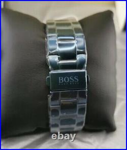 Hugo Boss Hb1513758 Hero Blue Stainless Steel Strap Men's Watch New With Warrnty