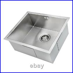 Inset Kitchen Sink Topmount Basin 500x430 Brushed Stainless Steel ENKI KS045