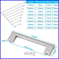 Kitchen Cabinet Door Handles Cupboard Drawer Brushed Stainless Steel Bar Handle