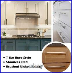 Kitchen Door Cabinet Pulls Cupboard Drawer Interior Brushed Nickel T Bar Handles