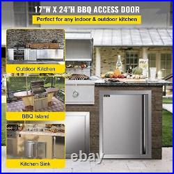 Kitchen Doors 17x24 Inch BBQ Access Door 304 Brushed Stainless Steel BBQ Door