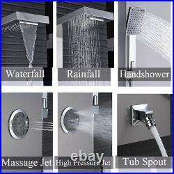 LED Shower Panel Tower Column Mixer Shower Head with Massage System Jets