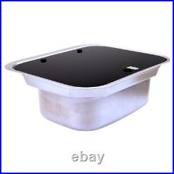 Lavanda 551 Stainless Steel Sink With Glass Lid for Campervan Motorhome Caravan