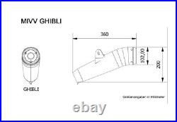 MIVV Ghibli Brushed Stainless Steel Slip-On for Kawasaki Z 750 Cc Year 04-06