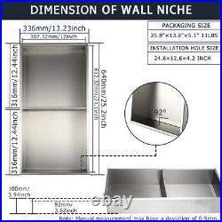 Marada Shower Niche Stainless Steel Multi size Brushed Nickel Wall-Inserted