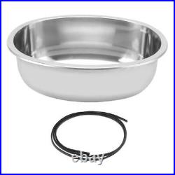 Marine Grade Brushed Stainless Steel Oval Boat Sink with Drain Hole