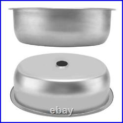 Marine Grade Brushed Stainless Steel Oval Boat Sink with Drain Hole