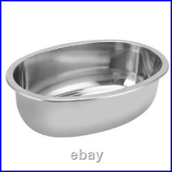 Marine Grade Brushed Stainless Steel Oval Boat Sink with Drain Hole