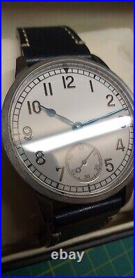 Marine chronometer style deck watch Swiss ETA 6498 German Tourby hands