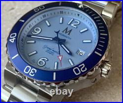 Marlinwatch automatic divers watch Grand Marlin 42mm BLUE Screw Down Crown NEW