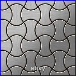 Metal Mosaic Tile Stainless Steel brushed grey 1,6mm Infinit-S-S-B