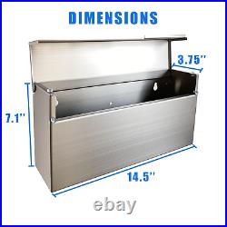 Modern Design Brushed Stainless Steel Mailbox for Walls with Rainproof Design