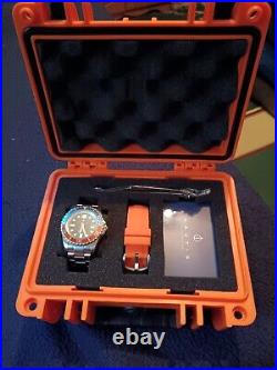 Nautis Interceptor Swiss Movement Orange & SS Watchband With Dry Box 50 ATM