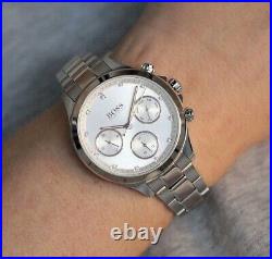 New Genuine Hugo Boss Hera Hb1502564 Silver & Gold Tone Silver Dial Womens Watch