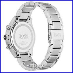 New Hugo Boss Grand Prix 1513478 Stainless Steel Silver And Blue Dial Mens Watch