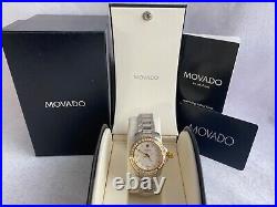 New Movado Diamond Watch Gold Silver 2 Tone Designer RRP £2000 Swiss RRP £2000