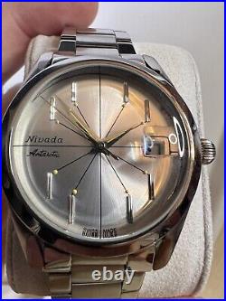 Nivada Grenchen Antarctic Spider Silver Dial Watch