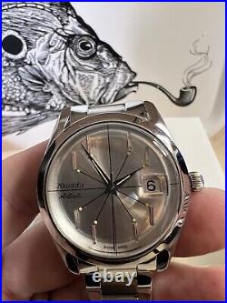 Nivada Grenchen Antarctic Spider Silver Dial Watch