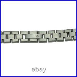 Original ZODIAC steel bracelet with hidden clasp, stainless steel brushed 155 mm