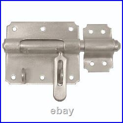 Padlock Bolt and Keep, Grade 316, Lockable with Padlock, Brushed Stainless Steel