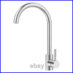 Perugia Single Lever Stainless Steel Tap Brushed