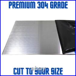 Premium Brushed Stainless Steel Sheet Grade 304 1.2mm Any Size Guillotine Cut