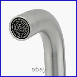 Pure Stainless Steel Brushed Kitchen Sink Mono Swivel Single Lever Mixer Tap