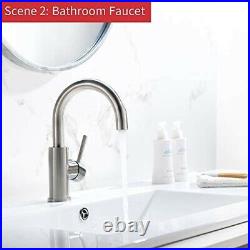 Pure Stainless Steel Brushed Kitchen, Sink Mono Swivel Single Lever Mixer Tap