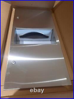 Recessed Paper Hand Towel Tissue Dispenser and Bin, Brushed Stainless Steel