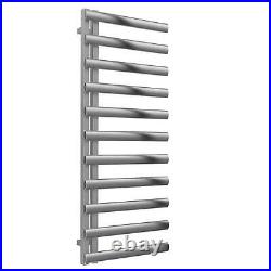 Reina Cavo Designer Heated Towel Rail 1230mm H x 500mm W Brushed Stainless Steel