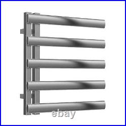 Reina Cavo Designer Heated Towel Rail 530mm H x 500mm W Brushed Stainless Steel