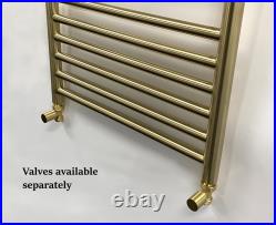 Riga Brushed Brass Stainless Steel Heated Towel Rails