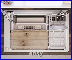 Romesco Brushed Stainless Steel 1 Bowl Kitchen Sink With Compact Drainer Home