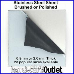 SGS STAINLESS STEEL Sheet 430g Satin Brushed or Polished Metal Guillotine Cut