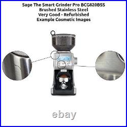 Sage BCG820BSS The Smart Grinder Pro Coffee Machine Brushed Stainless Steel