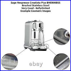 Sage Nespresso Creatista Plus BNE800BSS Coffee Machine Brushed Stainless Steel