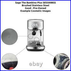 Sage The Bambino Plus Espresso Coffee Machine SES500 Silver/Black Kitchen/