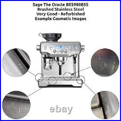 Sage The Oracle BES980 Bean To Cup Coffee Machine Brushed Stainless Steel