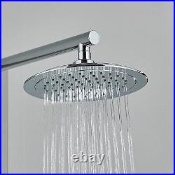 Shower Panel Column Tower Stainless Steel Shower Set Mixer Taps With Shelf UK