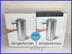 Simplehuman Rechargeable Sensor Soap Dispenser, 2-pack Brand New Sealed